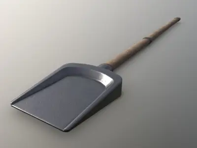 Shovel - Iron Low-poly 3D model