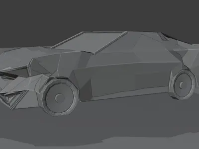 Low Poly Car polygonal Free low-poly 3D model