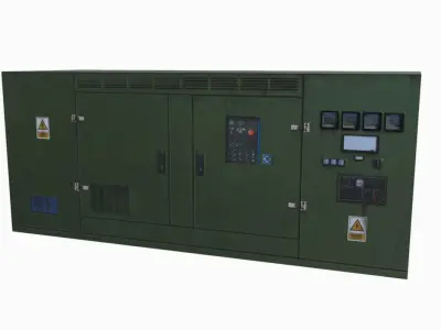 Power machine   Low-poly 3D model
