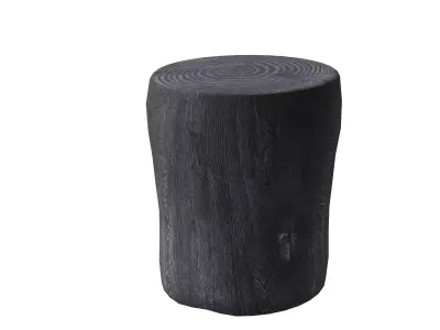 Black Arbor Log Table Low-poly 3D model