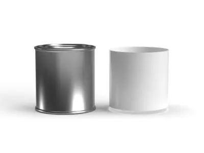 Half pint paint can with lid  3D model purchase