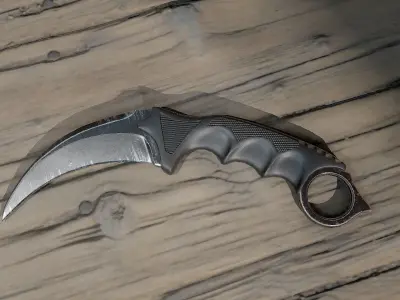 Karambit combat knife Low-poly 3D model