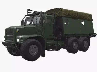 Army Truck Low-poly PBR Low-poly 3D model
