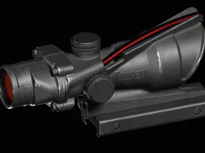 ACOG Rifle scope Low-poly 3D model purchase