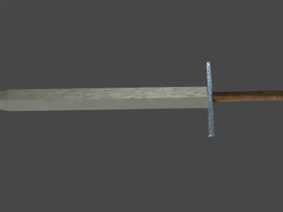 Spatha sword with Grossmesser handle Low-poly 3D model