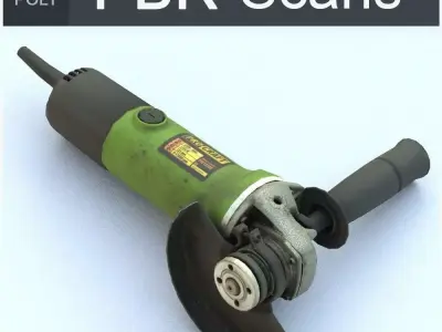 Angle Grinder Low Poly Low-poly 3D model