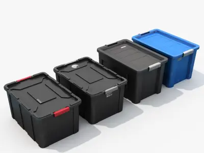 Storage plastic bins 3D model