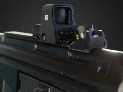 PTK-18 Rifle Low-poly 3D model