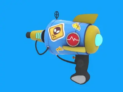 Stylized Toy Gun Low-poly 3D model