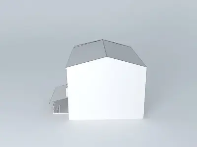 Flea building with roof Free 3D model