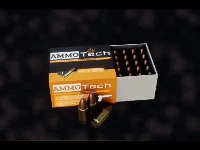 NZ 9mm Ammo Free low-poly 3D model