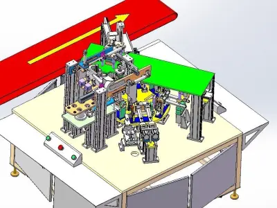 Electric toothbrush automatic assembly machine 3D model