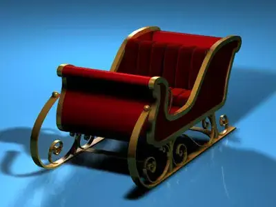 Santa Claus sled 3D model