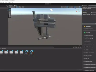 Bench Vise 3D Model Low-poly 3D model