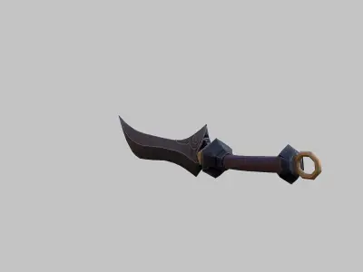 Combat knife - PBR Low-poly 3D model