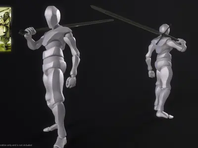 Gallowglass Claymore - A Scottish-Irish Greatsword Low-poly 3D model