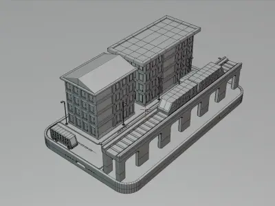 Mobile City 01 Low-poly 3D model