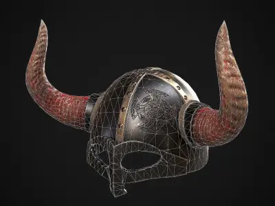  viking helmet Free low-poly 3D model