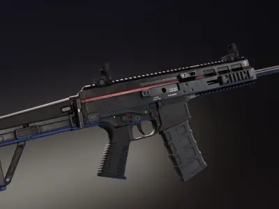 BT APC Rifle Low-poly 3D model