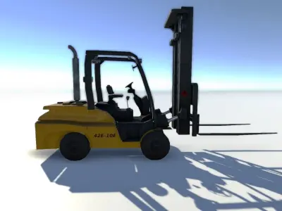 Forklift truck Low-poly 3D model order