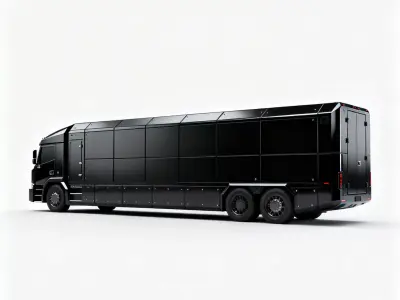 Sleek Mobile Fortress Armored Transport 3D Model Low-poly 3D model