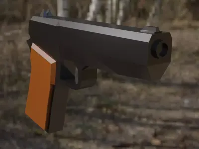 Lowpoly Gun Free for videogames Free low-poly 3D model
