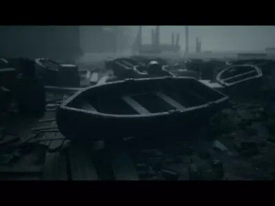 LOW POLY WOODEN BOAT Low-poly 3D model