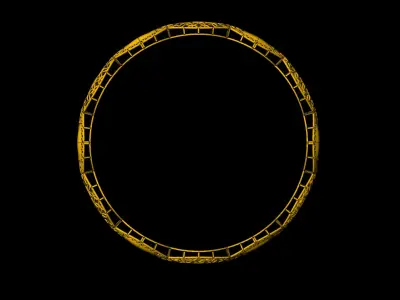 1440  Intertwined Gold Lattice Bangle 10gm 3D print model