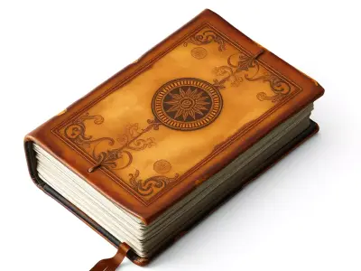 Ornate Leather Journal 3D Model Low-poly 3D model