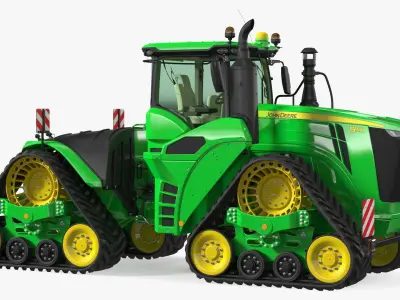 John Deere Four Track 9RX Series Tractor Clean 3D model
