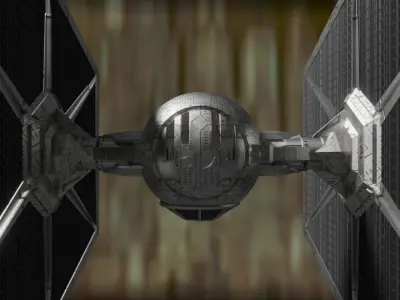TIE Fighter from Star Wars-Unleash the dark side Low-poly 3D model