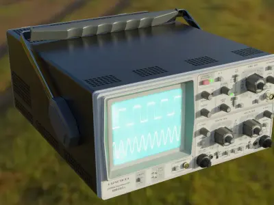Hameg HM203 Cathode Ray Oscilloscope 4k PBR Low-poly 3D model