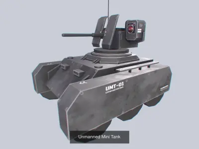 Unmanned Mini Tank collection 3D Model Pack
