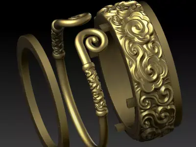 Modular Floral Ring 3D print model