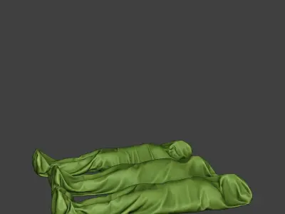 American soldier ww2 Tombs and Corpses A11 3D print model