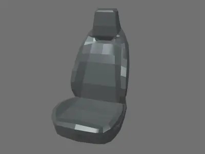 Car Seat 017 Low-poly 3D model
