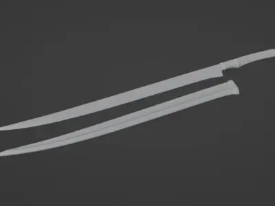 Flyssa Sword Low-poly 3D model