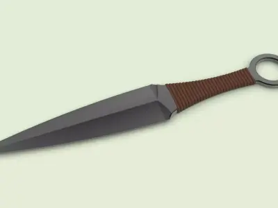 Kunai knife 3D model purchase