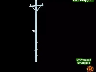 Power Pole  Low-poly 3D model purchase