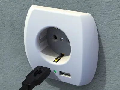 USB Wall Plug 3D model