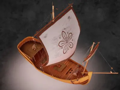 Low Poly Ship Low-poly 3D model purchase