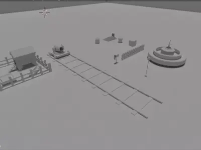modes train track 3D model