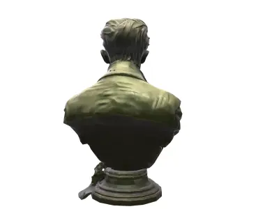 Victorian Photographer Bust with Vintage Camera 3D model