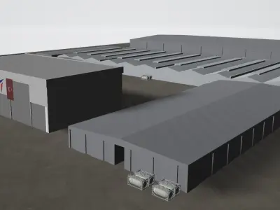 TAI - TUSAS FACTORY BUILDING  3D model