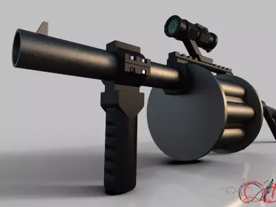 M32 - Grenade launcher 3D model