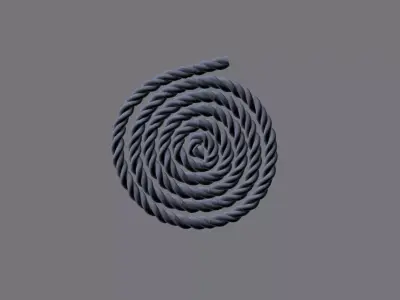  Rope Snail 3D Model Low-poly 3D model