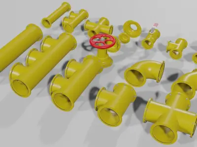 Pipes pack 3D model purchase