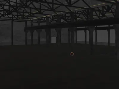 Industrial Hangar Blender 3D Low-poly 3D model