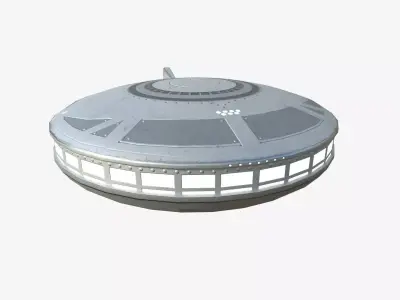 Alien Spaceship UFO A01 Steel - Sci Fi Spacecraft Design Low-poly 3D model