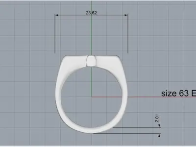 Men ring  antique Egyptian symbol ANKH  3D print model